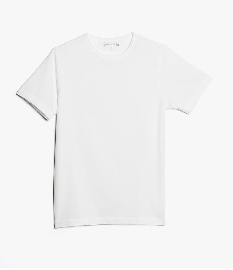 Merz b. Schwanen | 215 | Classic Crew Neck T-Shirt | White – FEINFRACHT®